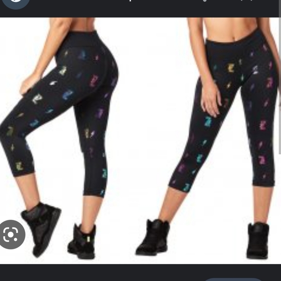 ⭐️NWOT Zumba Fitness lightning bolt leggings - Picture 1 of 7